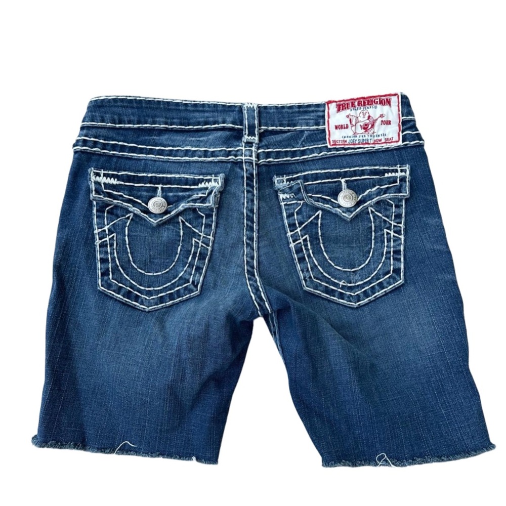 Vintage True Religion “Joey Super T” Stitched Jean Shorts